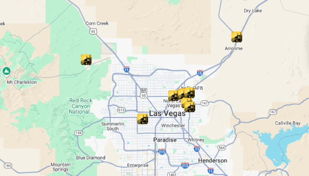 truck parking in Las Vegas, NV